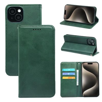 Apple iPhone 16/15 Plus/14 Pro Max Leather Magnetic Wallet Case with Card Slot