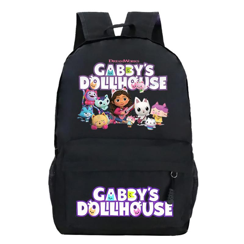 Cartoon Animation Gaby'S Doll House Peripheral Printing Casual Backpack Schoolbag For Primary And Secondary School Students