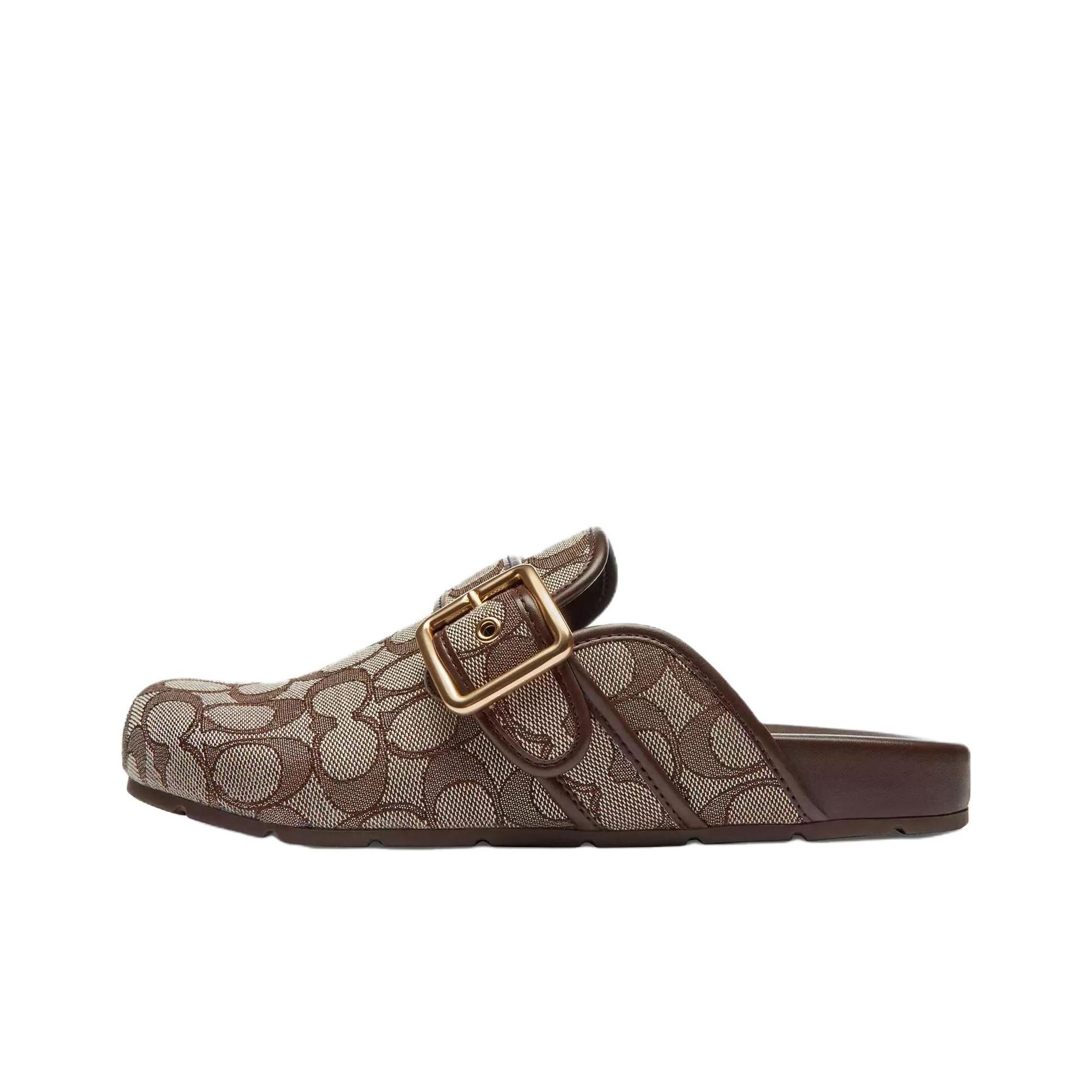 

Coach Archival Round Toe Slip-On Letter Jacquard Clogs Women Footwear Brown CCH06-S8W 35.5