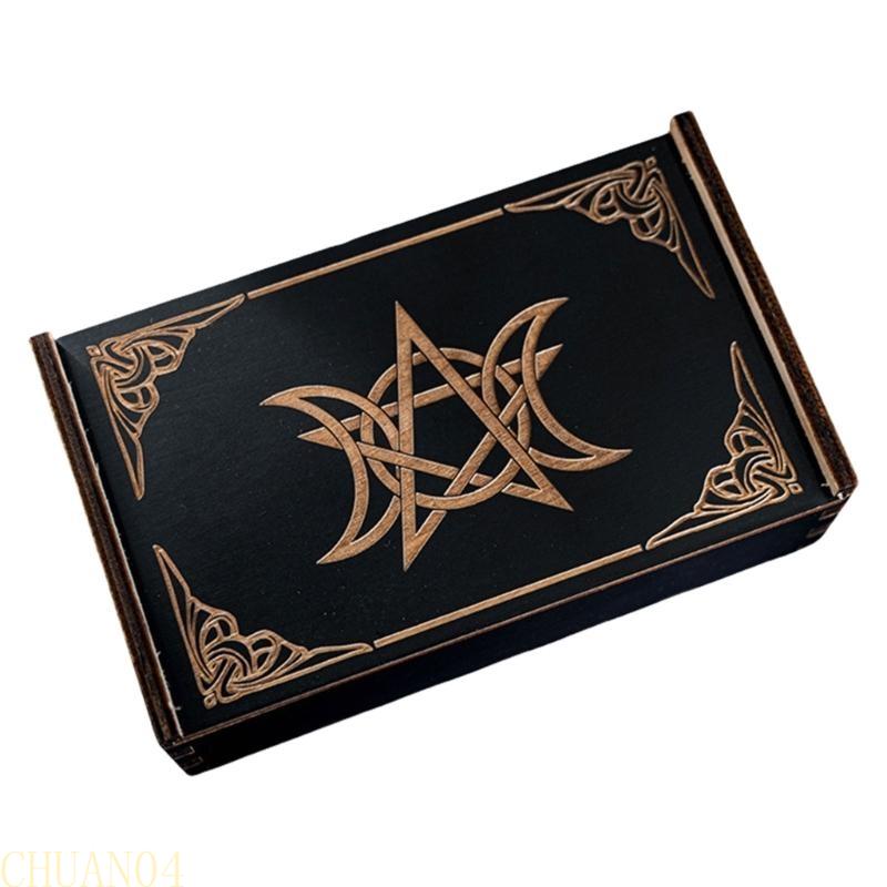 A1A2 Push Pull Tarot Cards Storage Box Portable Card Container Astrologys Trinkets Box Divination Card Storage Case