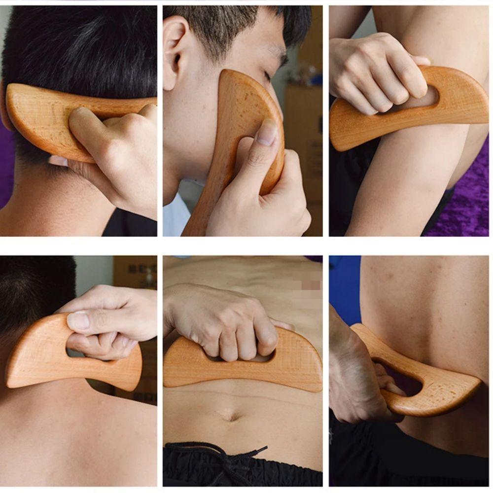 Dřevěná Gua Sha škrabka Masážní pomůcka Hubnutí Guasha masážní deska Gua Sha škrabka Tělová masážní terapeutická pomůcka