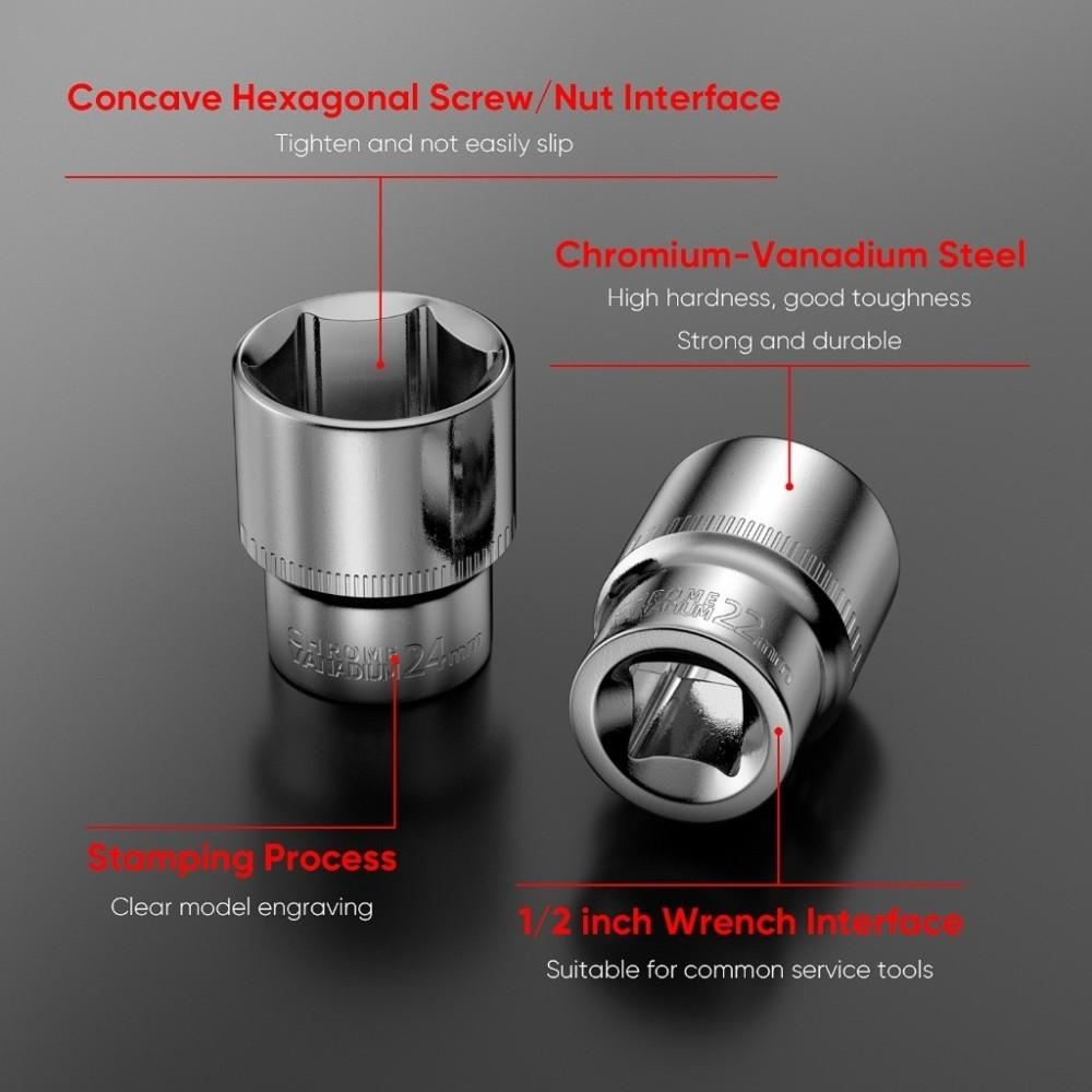 10pcs Lug Nut Wrench Repairing Tool Set Change Pry Bar Socket Spanner Tool  Motorcycle Repair