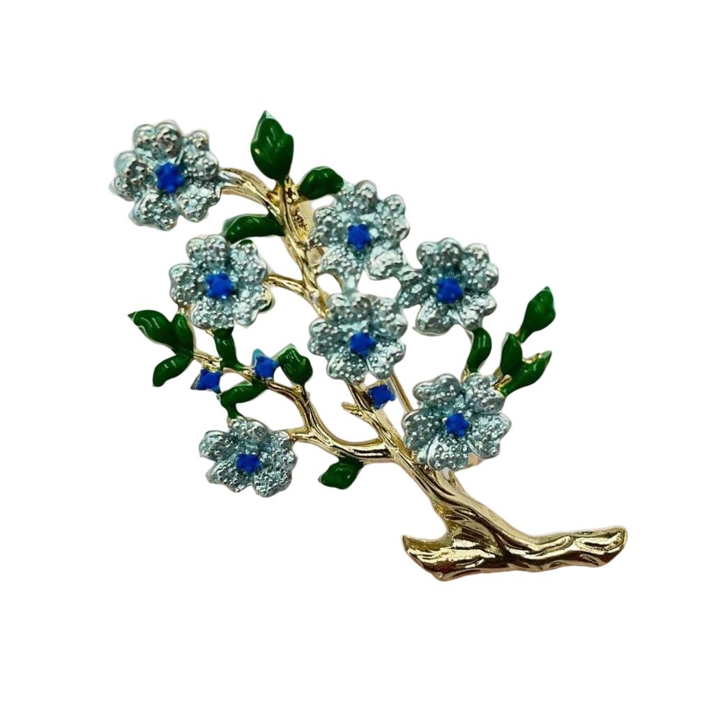 Mehrzweck Handbemalte Emaille Pfingstrose Brosche mit Perlen Akzent Vintage Florale Anstecknadel für Damen Elegante Schmuckgeschenke