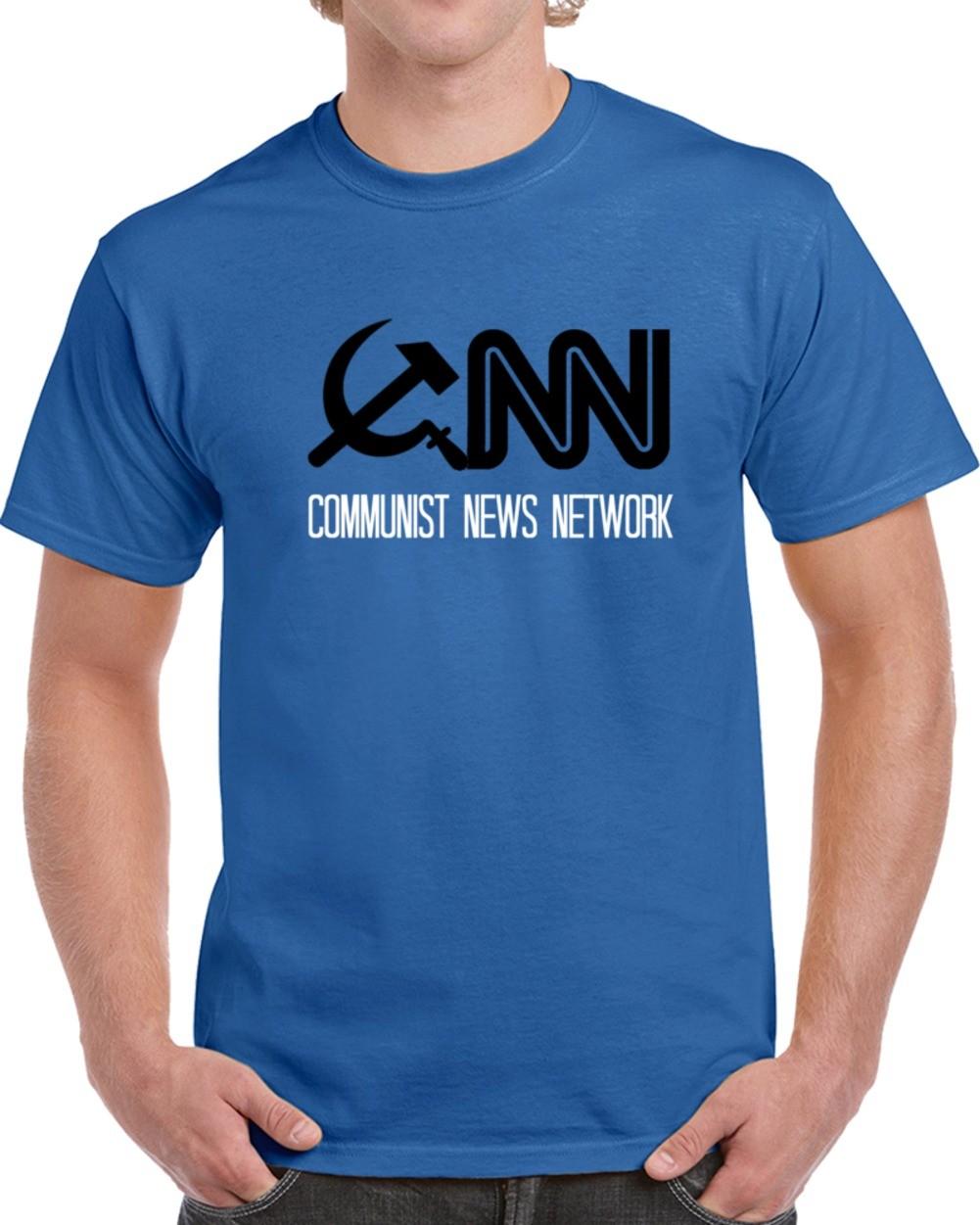 CNN Communist News Network T-Shirt Fake News Media Unisex Gift Clothing TShirt XL