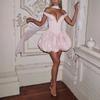 Mode Knospe rückenfrei Hof Abendkleid Kleid Französischer Sommer Damen Elegant Schlauchoberteil Schlitz