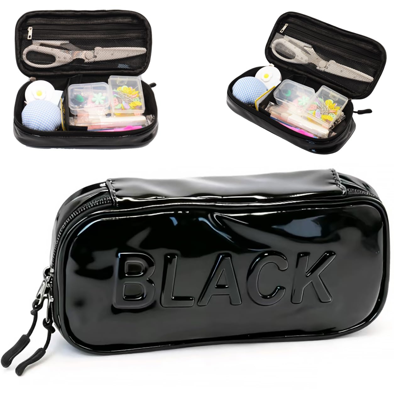 Anjou Sewing Set for Elementary School Girls Sewing Box Home Economics Black