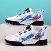 Children's football shoes Boys' primary school students game training shoes Artificial grass sneakers Rotating buckle Lace-free football shoes