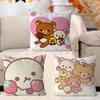 Rilakkuma Cushion Cover Inches Farmhouse Decor Home Throw Pillow Covers For Couch Decorations