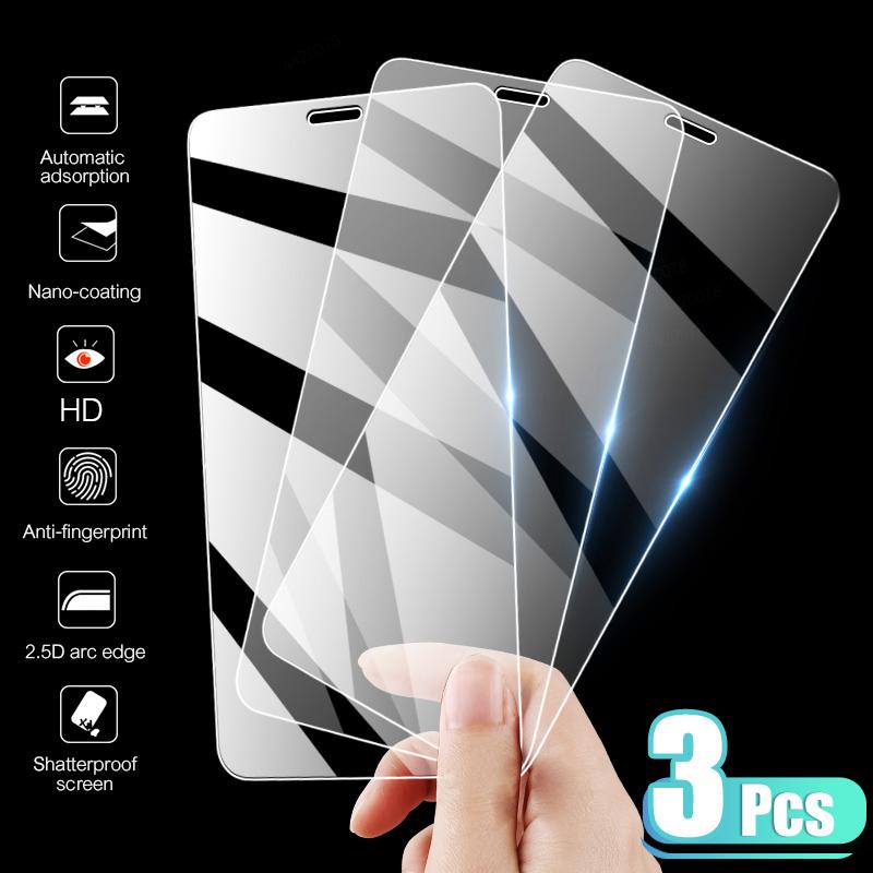 3PCS Full Cover Tempered Glass For iPhone17 16 15 13 12 Mini 11 14 15 Pro Max 6S 7 8 14 Plus Screen Protector On iPhone XR XS MAX Glass