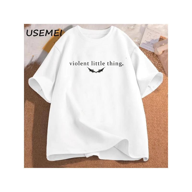 Violent Little Thing T-Shirts Fourth Wing Merch Woman Clothes Dragon Rider Graphic Tees Cotton Tops Aesthetic Men'S Clothing
