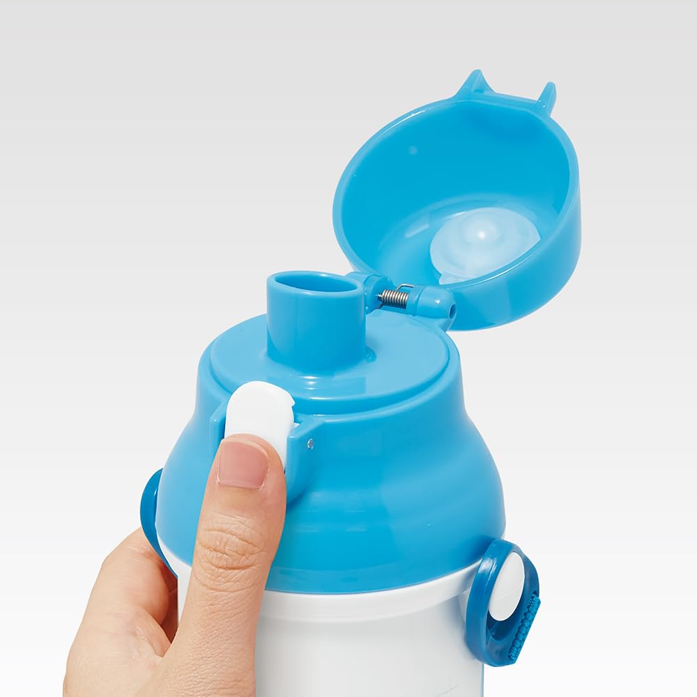 Skater Children's Water Bottle, 480ml, Made of Child-Friendly Plastic, Lightweight, Disney Mickey Mouse & Friends Dinosaur Design, Made in Japan