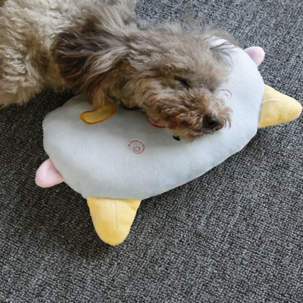 Soft Cat Dog Sleeping Pillow Cartoon Pet Calming Toy Pet Neck Support Pillow Sleeping