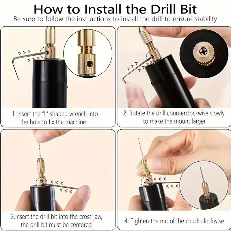 Lightweight Handheld Process Tools, Cutting, Grinding, Engraving, Polishing, Precision Drilling USB Mini Drill Bits