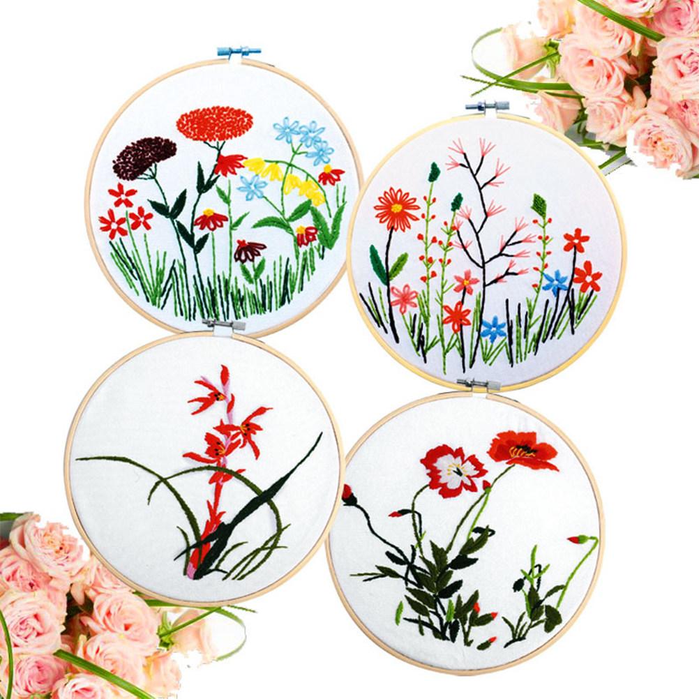 12Pcs Bamboo Embroidery Hoop 10Cm Circle Frame DIY Cross Stitch Craft Tool for Decoration Needlework Embroidery Hoop