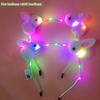 Luminous Feather Bunny Ear Plush Headband Hair Clip - Fun Accessories & Gifts