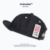 Unisex Denim Applique Baseball Cap - Korean & Japanese Style Soft Top Duckbill Hat Trend