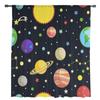Cartoon Planet Universum Galaxie Chiffon Transparente Vorhänge für Wohnzimmer Schlafzimmer Heimdekoration Fenster Voile Tüll Vorhang Drapierungen