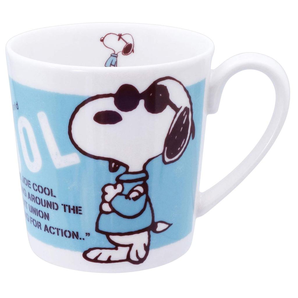 Kanesho Toki Snoopy Large Joe Crew Made In 604181 "Peanuts" Mug, Approx. 350ml, Blue, Japan,