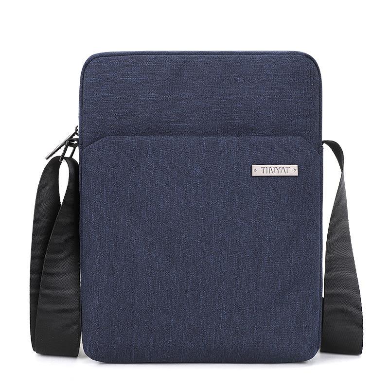 Men's Shoulder Bag Business Casual Outdoor Men's Cross Bag Korean Vertical Crossbody Bag with Headphone Hole
