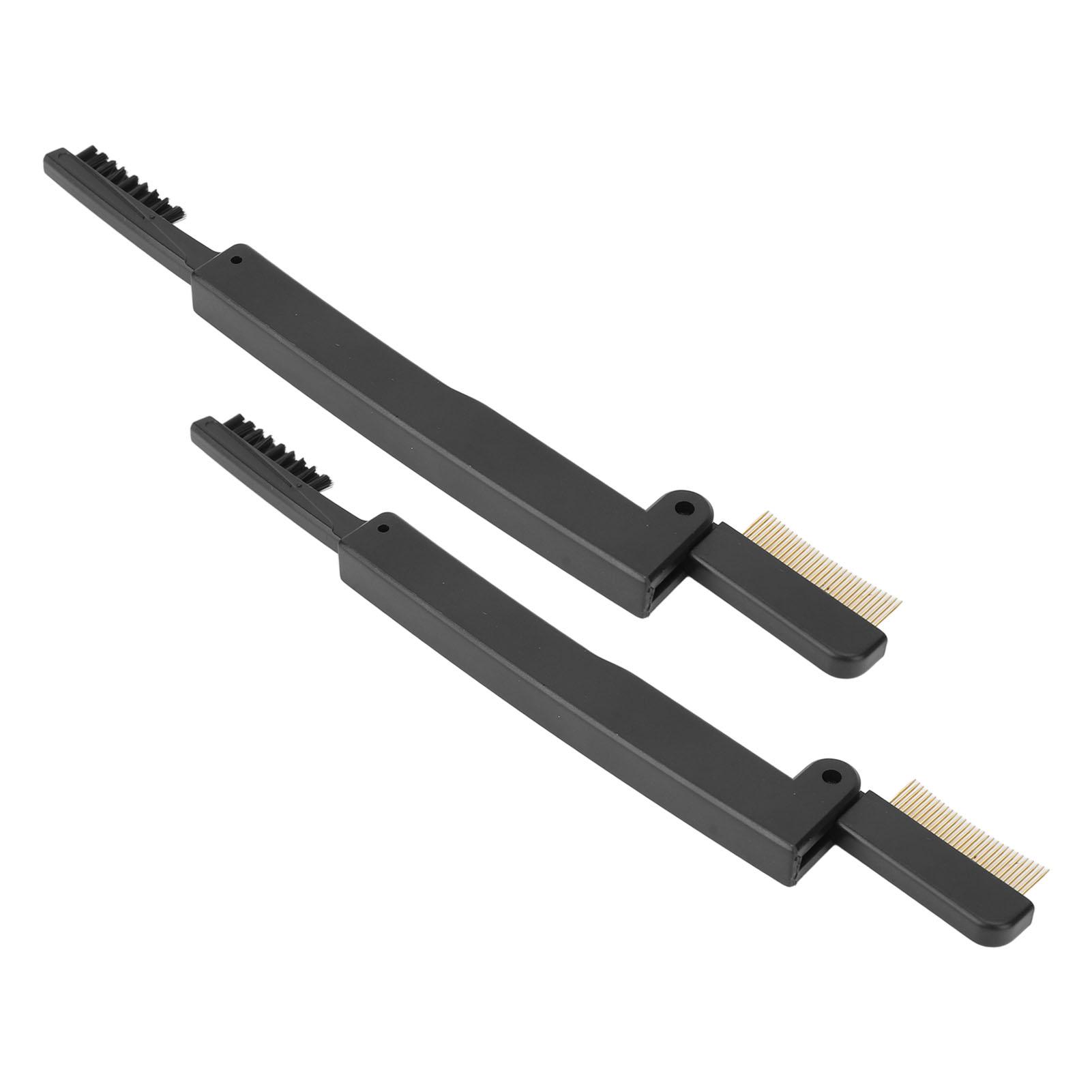 

2pcs Folding Eye Lash Brow Comb Portable Metal Teeth Dual Sided Eyebrow Grooming Brush
