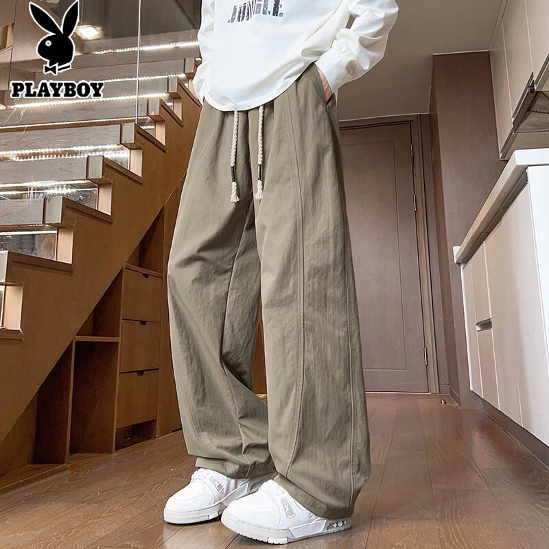 PLAYBOY Men's 2026 Loose Straight Wide Leg Casual Pants
