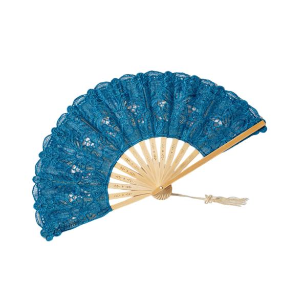 Lace Folding Fan with Tassel Hollow Ribs Vintage European Dance Performance Party Photo Props Portable Summer Hand Held Fan Women Girls Gift