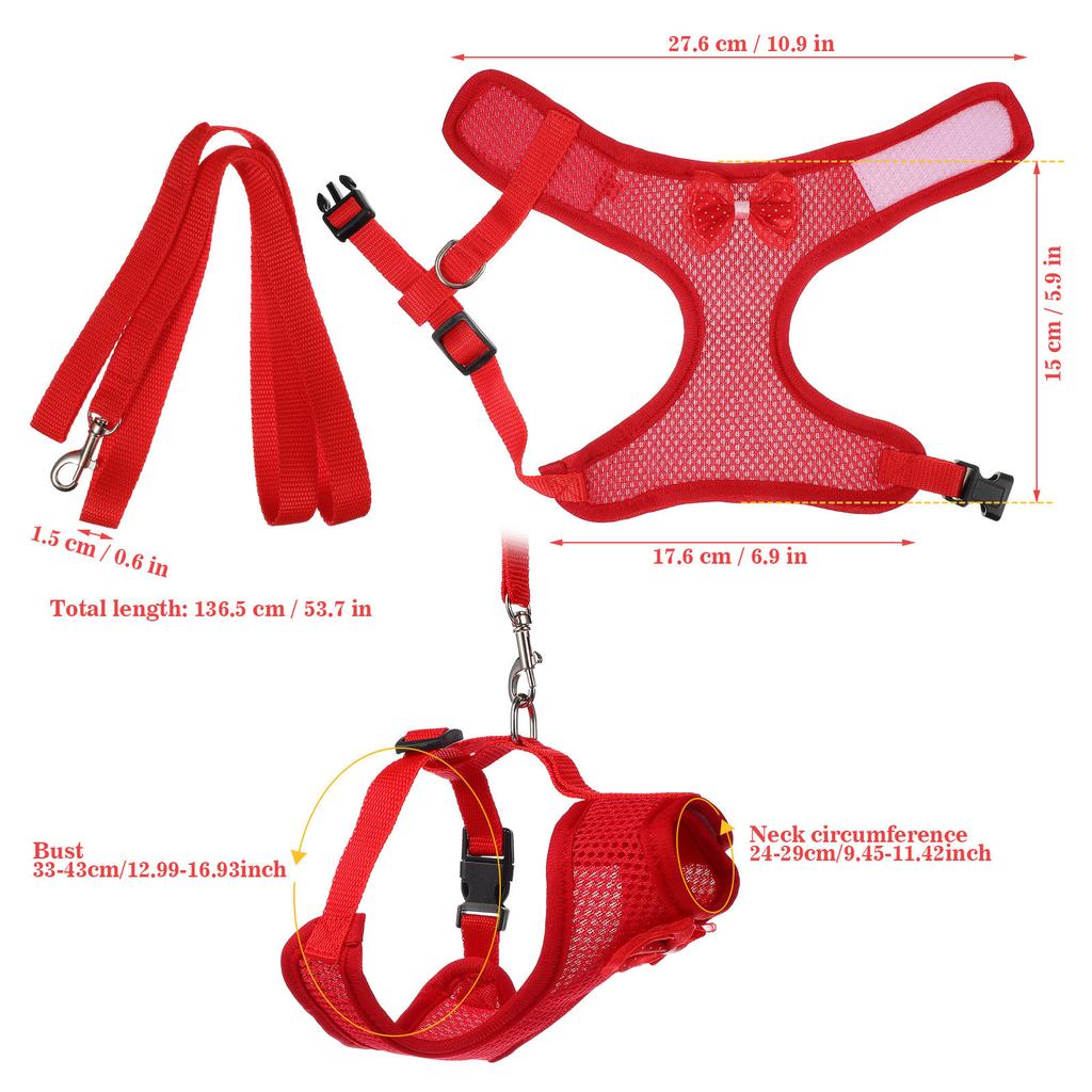 1Set Chicken Harness Vest with Heavy Duty Leash Chain for Rooster Hen Outdoor Walking Running Traction Rope Pet Hen Accessory