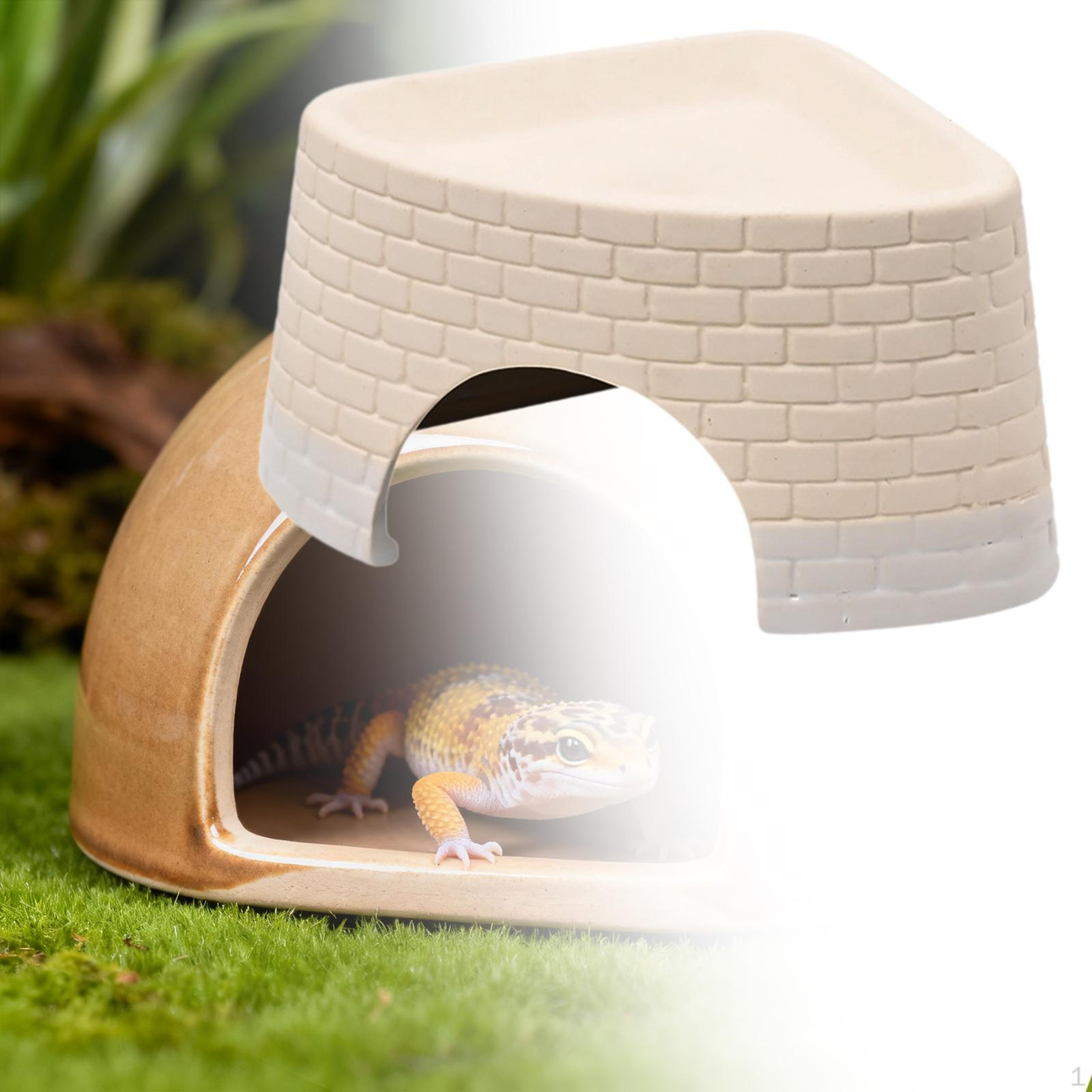 

Печерний притулок для рептилій, Декоративне середовище існування, Легкий у догляді, Садовий аксесуар, Портативний і Style A Small