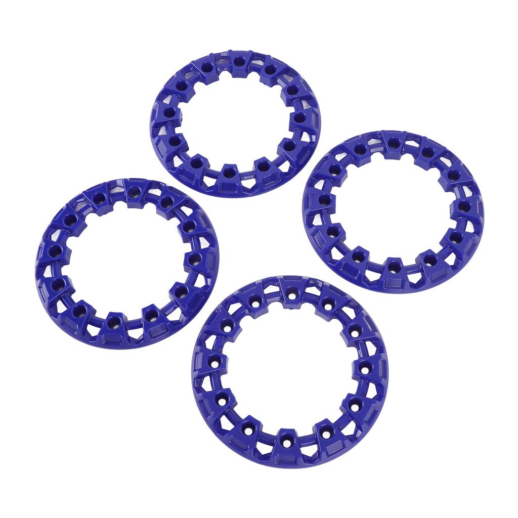 4Pcs 6 Inch ATV Wheel Trim Hub Protection Decor Plastic Tires Decorative Rim Guard Universal for Go Kart Blue