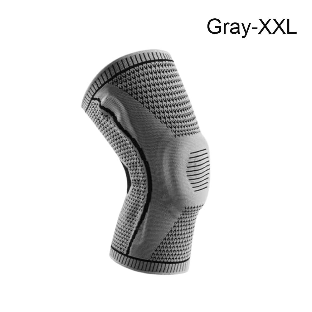 

Gel Pad Stabilizers Compression Knee Brace Comfort-Fit Elastic Support Pads Knee Pads Men Women Gray-XXL