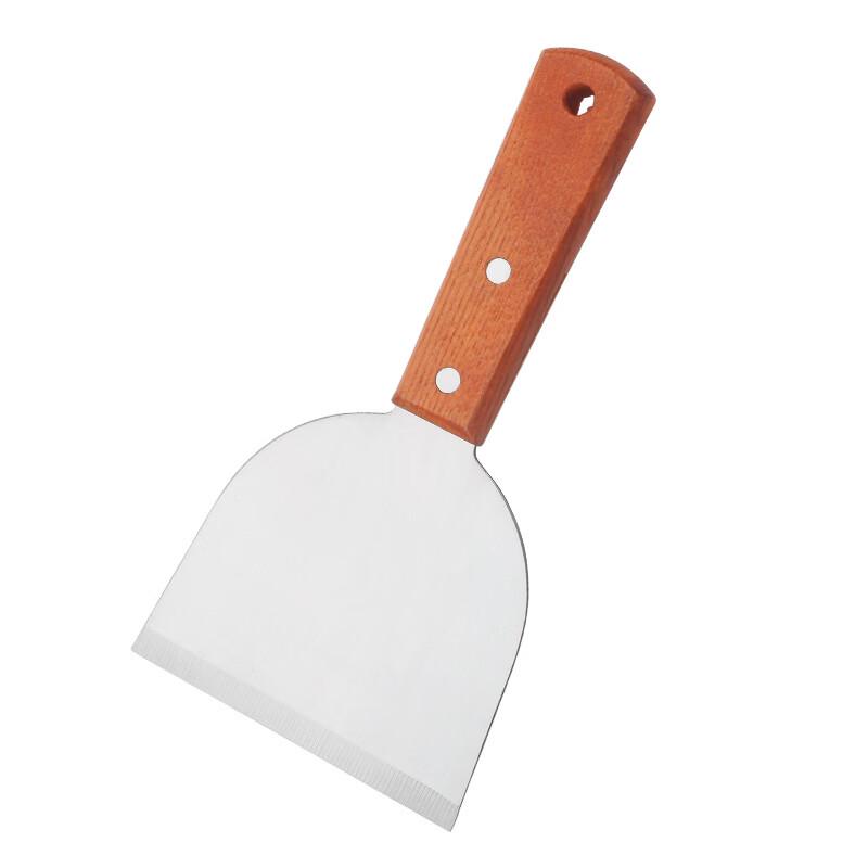 Oeny Stainless Steel Cooking Spatula with Wooden Handle