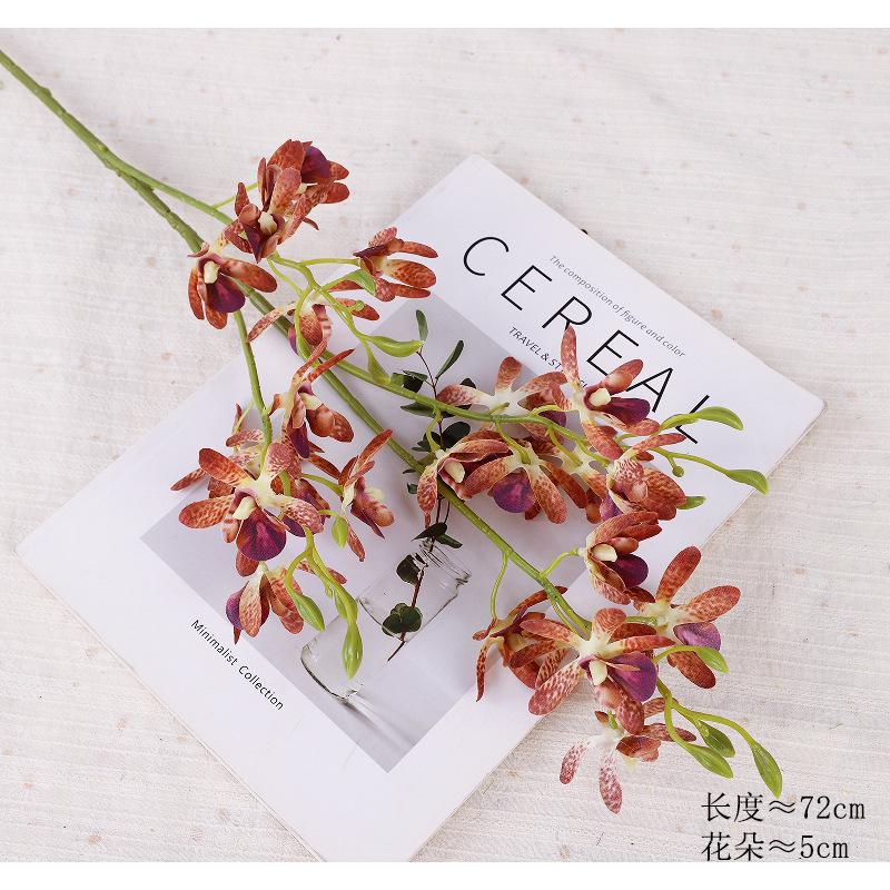 Simulated Mid-branch Wandai Orchid 4-pronged Mini Cymbidium Simulated Flower