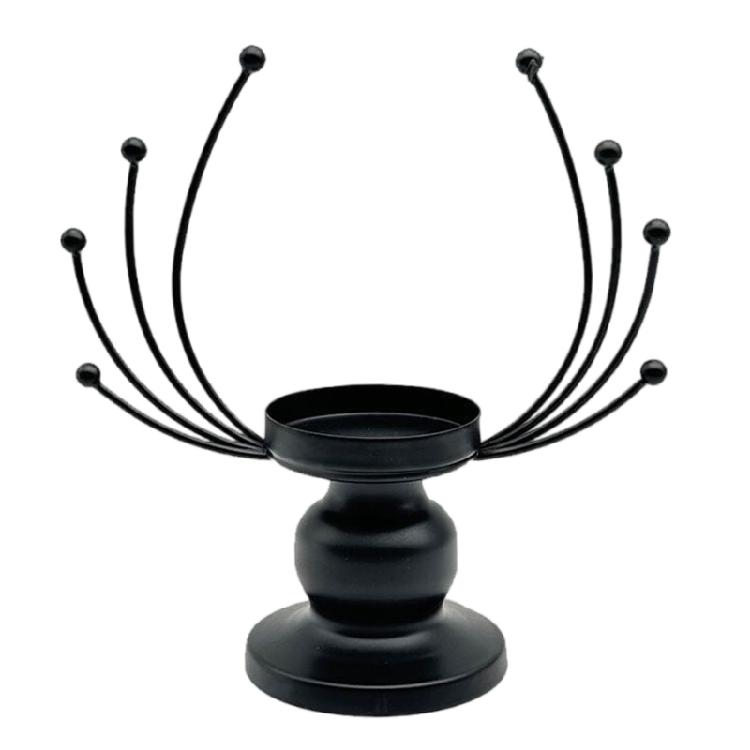 

Iron Candle Stand Candle Holder Metal Candlestick for Dinners and Intimate Gatherings Home чорний