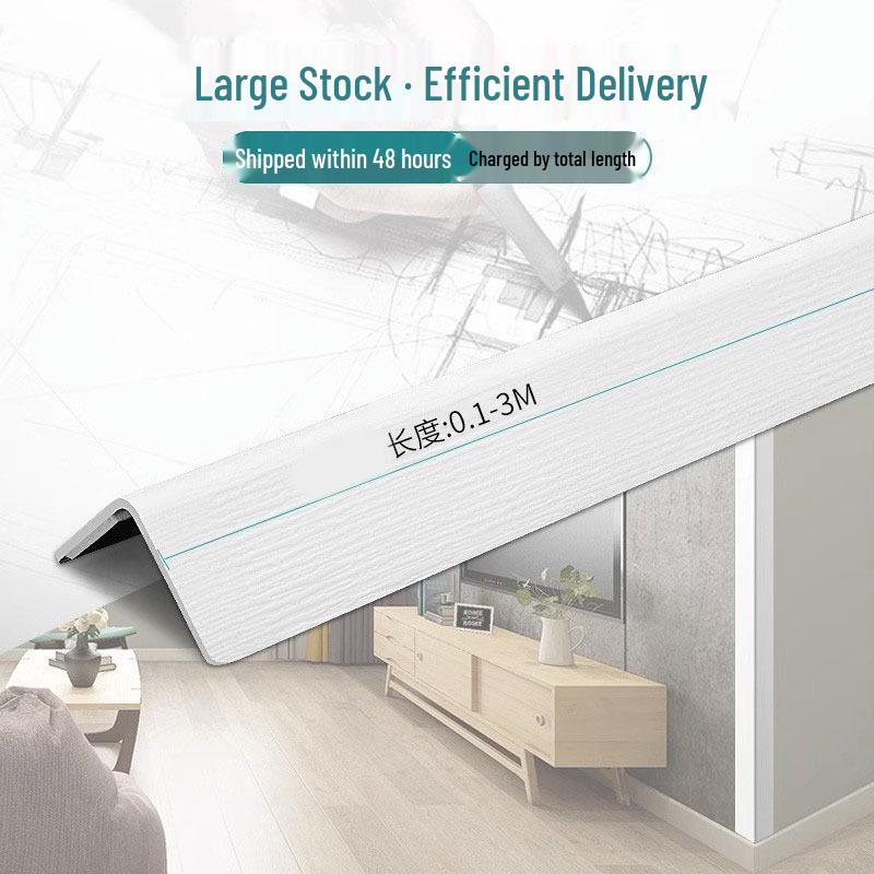 PVC Wall Corner Protection Strip - Anti-Collision Right Angle Edge for Living Room