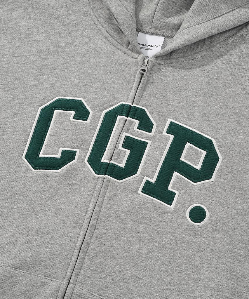 Cgp Arch Logo Zip-Up Hoodie_Green