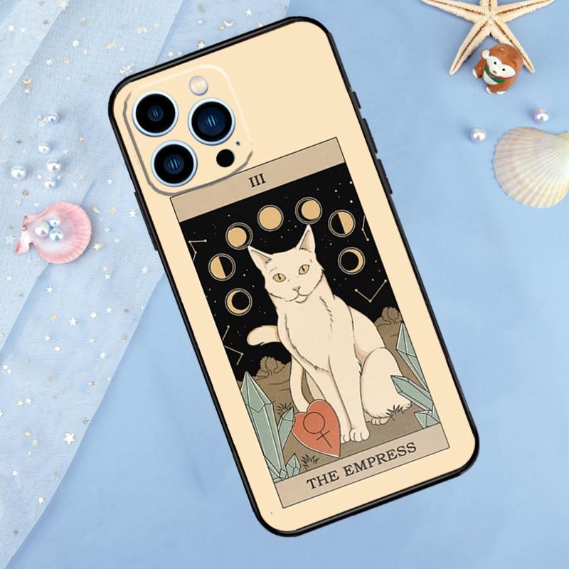 The Empress Tarot Cat Art Print Phone Case For iPhone 15 16 Pro Max 13 11 12 14 Pro Max XR XS X 7 8 Plus 12 13 Mini Cover