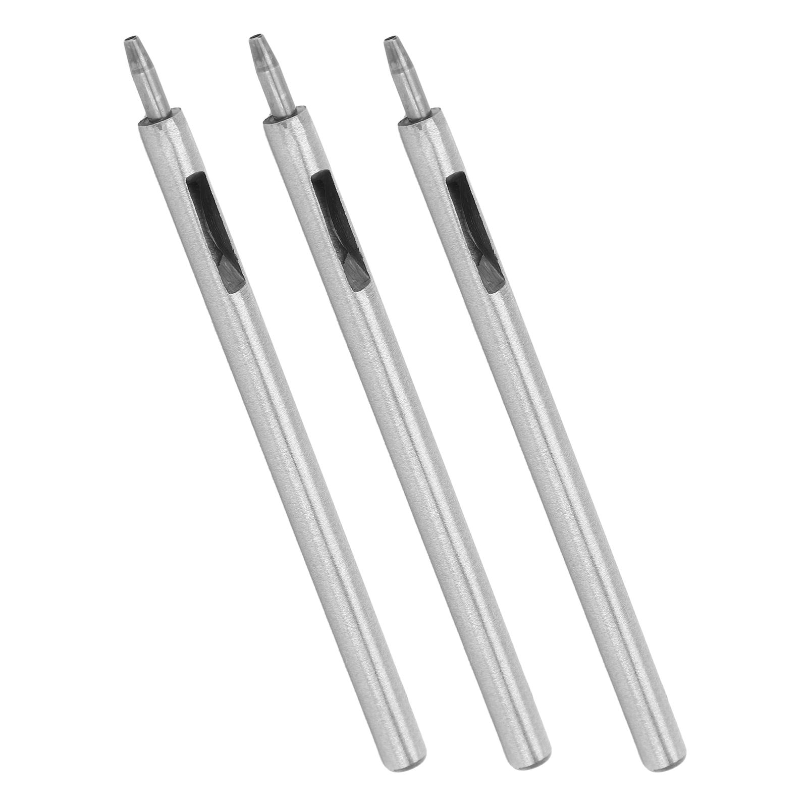 3Pcs Round Hole Puncher Alloy Steel   Leather Craft Cutter Punching Tool Hollow Drilling
