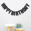 Creative Laser Birthday Flag Decoration Party Supplies Alphabet Happy Birthday Banner Bunting