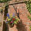Abstrakte Form Schmiedeeisen Blumenständer Rostbeständige Wandhaken Hängepflanzenhalter Balkon