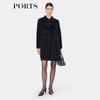 PORTS Women's 2025 Autumn Double-Breasted Wool Coat