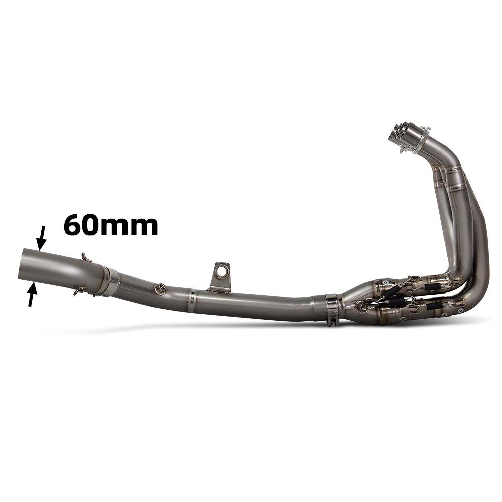 Ninja ZX4R Titanium 60MM Straight Front Pipe Motorcycle Exhaust Modification