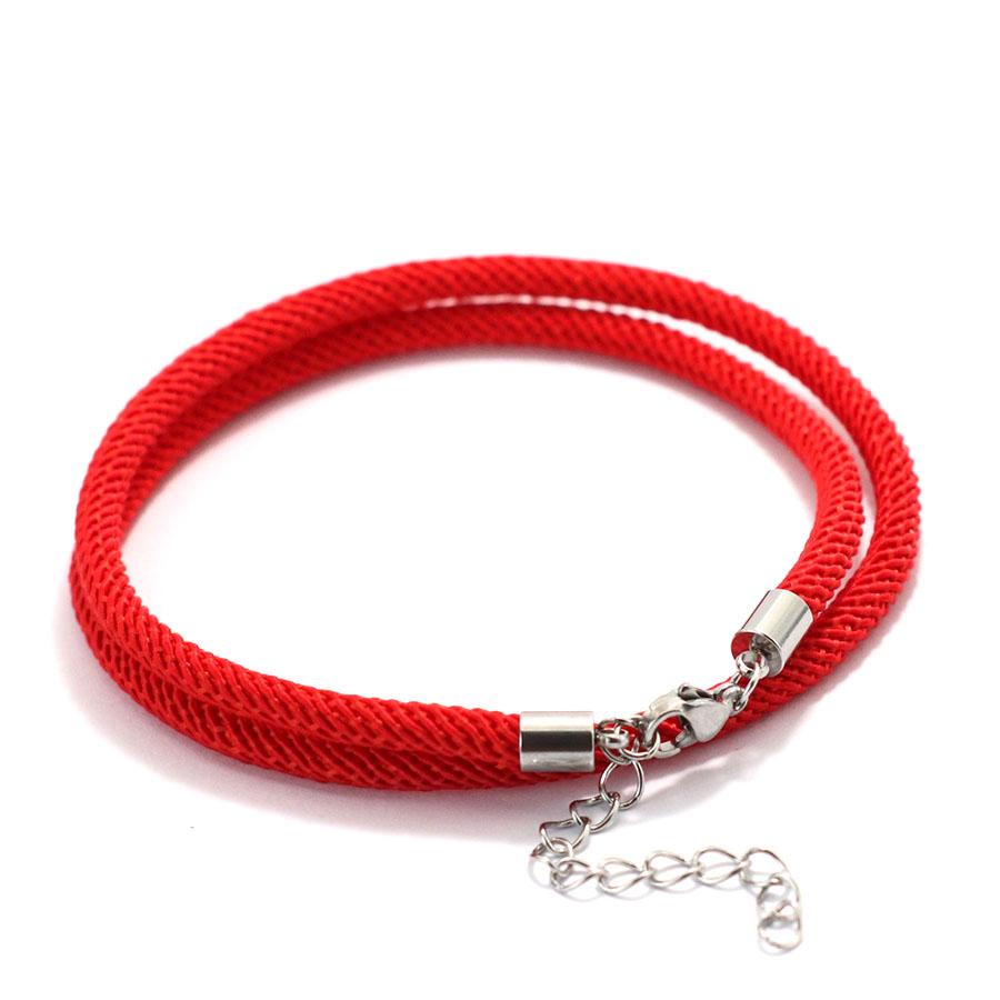 

Good Luck Red Thread Bracelet For Men Bilayer Grade A 4mm Rope Adjustable Stainless Steel Buckle Sports Nautical Cycling Braslet красный