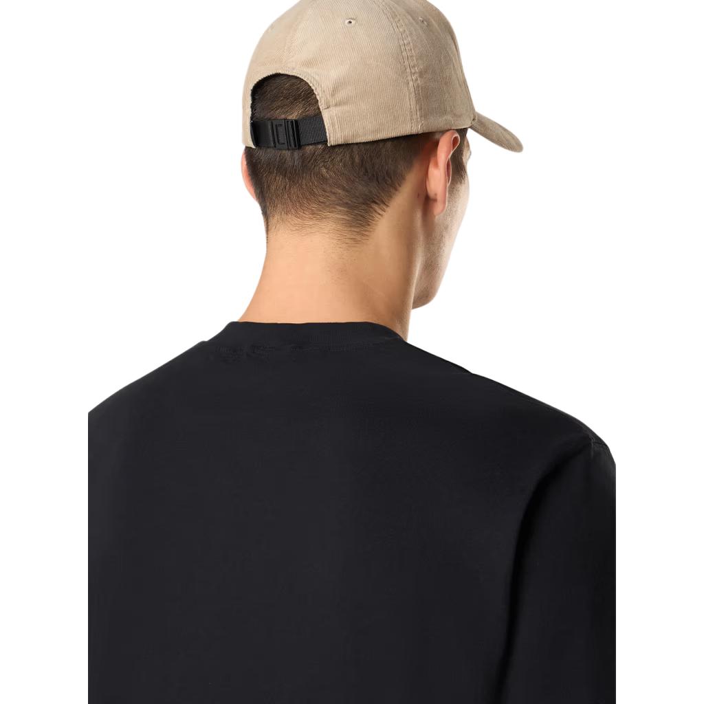 STONE ISLAND T-shirt da Uomo SS25 con Toppa Bussola, Girocollo a Coste, Manica Corta, Top Nero K1S152100034-V0029