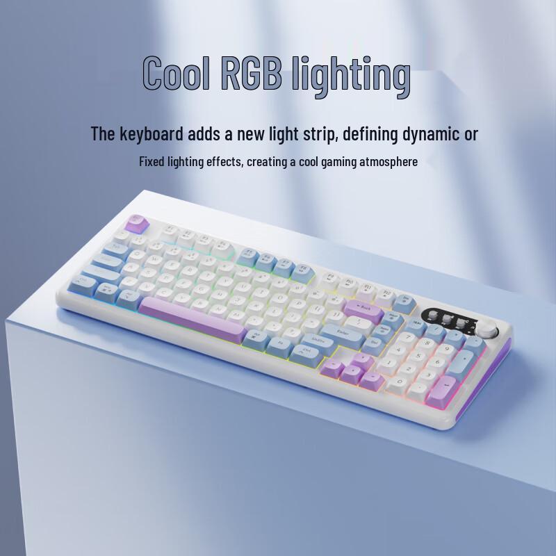 Qisha 3-Mode Silent RGB Keyboard and Mouse Combo