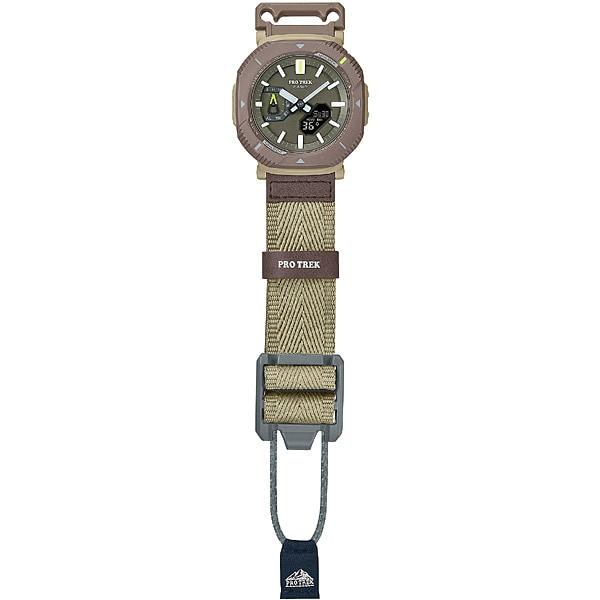 Casio Herren PRO TREK PRJ-B001B-5JF [PRO TREK Hiker Line (Erdfarbe) Thema Modell] Runde Uhr