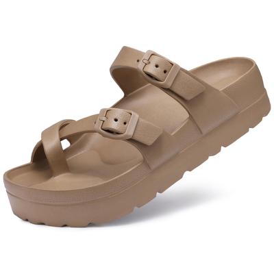 Fashion Litfun Summer New Clogs Sandals For Women Fashion Outdoor Antiskid Beach Slippers With Adjudtable Buckle Orthopedic House Slides