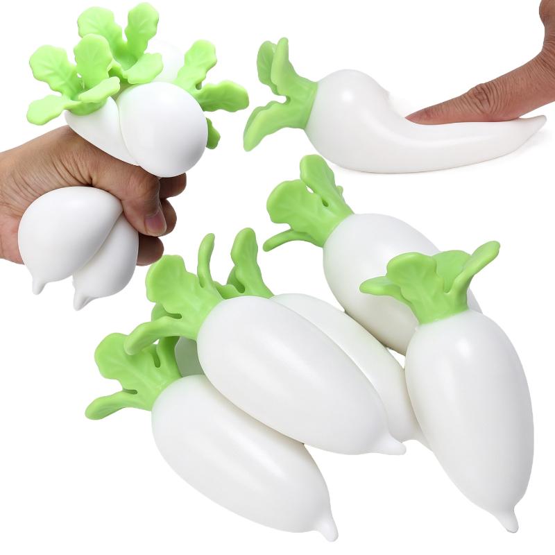 Simulation Vegetable Stress Relief Toy Slow Rebound Chinese Cabbage Carrot White Radish Fidget Squeeze Toy