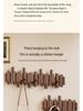 Piano Key Wall-Mounted Solid Wood Coat Rack for Entryway & Bedroom