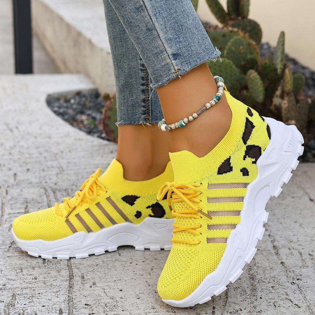 Schuhe Damen Sommer Mode heiß verkaufend neu Außenhandel Mesh atmungsaktiv Leopardenmuster Sportschuhe neu lässige Damenschuhe