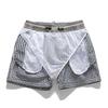 Men's Gingham Casual Shorts – Elastic Drawstring Waist Pocket Shorts for Summer Daily & Streetwear